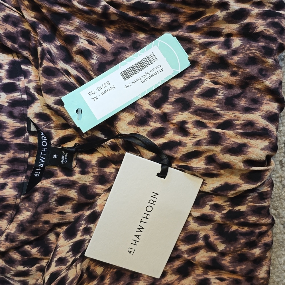 41 hawthorn blouse, size XL, animal print - Picture 4 of 12